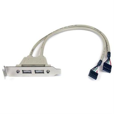 StarTech.com 2 Port USB A Female Low Profile Slot Plate Adapter