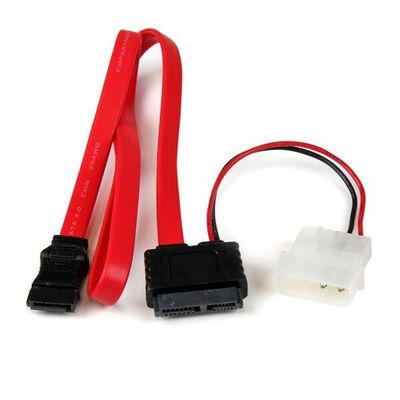 StarTech.com 20in Slimline SATA to SATA with LP4 Power Cable Adapter - Thumbnail 2