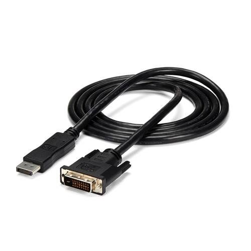 StarTech.com 6ft (1.8m) DisplayPort to DVI Cable DisplayPort to DVI Adapter Cable Passive DP to DVI-D Video Converter 1080p - Replaced by DP2DVI2MM6 - Image 1