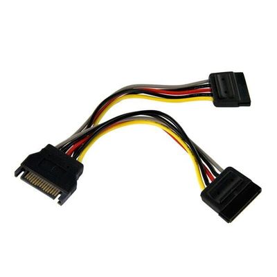 StarTech.com 6in SATA Power Y Splitter Cable Adapter - M/F - Thumbnail 2