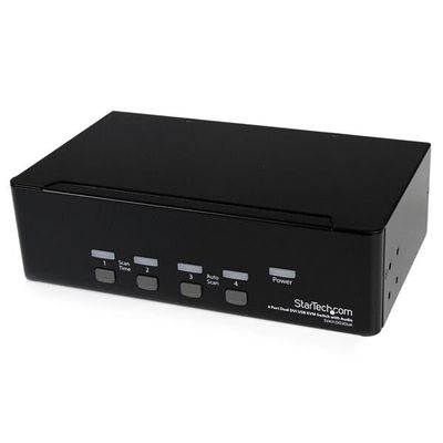 StarTech.com 4 Port Dual DVI USB KVM Switch with Audio &amp; USB 2.0 Hub - TAA - Thumbnail 2