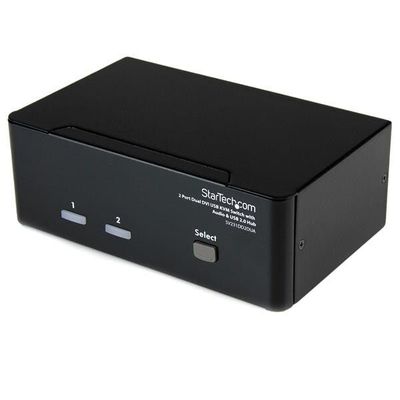 StarTech.com 2 Port Dual DVI USB KVM Switch with Audio &amp; USB 2.0 Hub - TAA - Thumbnail 2