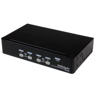 StarTech.com 4 Port 1U Rackmount USB KVM Switch with OSD - TAA 1920 x 1440 pixels Rack mounting 5.4 W 1U Black