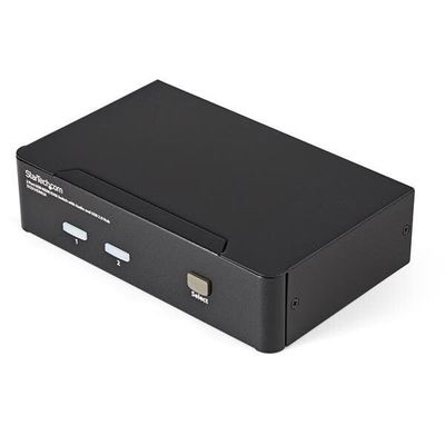 StarTech.com 2 Port USB HDMI KVM Switch with Audio and USB 2.0 Hub - TAA 1920 x 1200 pixels Full HD 18 W Black - Thumbnail 2