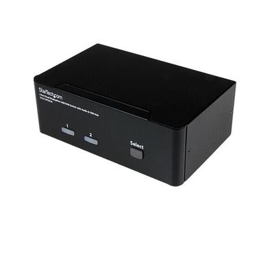 StarTech.com 2 Port Dual DisplayPort USB KVM Switch with Audio &amp; USB 2.0 Hub - TAA - Thumbnail 2