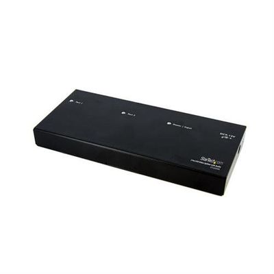 StarTech.com 2 Port DVI Video Splitter with Audio - TAA DVI 2x DVI 1920 x 1200 pixels Black Aluminium 10 m