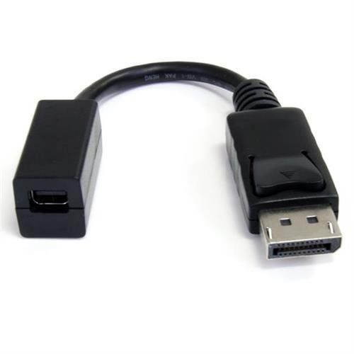 StarTech.com 6in (15cm) DisplayPort to Mini DisplayPort Cable - 4K x 2K UHD Video - DisplayPort Male to Mini DisplayPort Female Adapter Cable - DP Computer to mDP 1.2 Monitor Extension Cable - Image 1