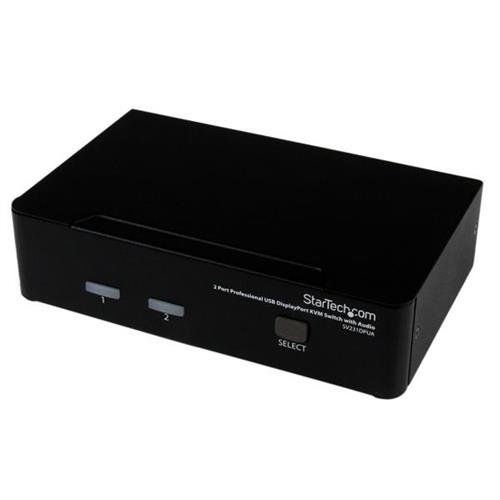 StarTech.com 2 Port Professional USB DisplayPort KVM Switch with Audio - TAA - Image 1