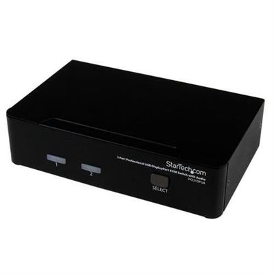 StarTech.com 2 Port Professional USB DisplayPort KVM Switch with Audio - TAA