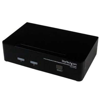 StarTech.com 2 Port Professional USB DisplayPort KVM Switch with Audio - TAA - Thumbnail 2