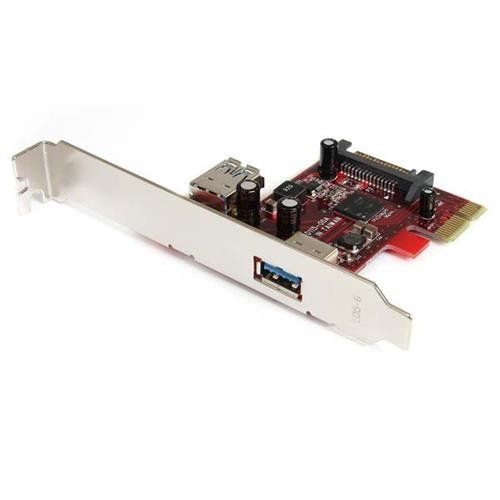 StarTech.com 2 port PCI Express SuperSpeed USB 3.0 Card with UASP Support - 5Gbps - 1 Internal 1 External - TAA - Image 1