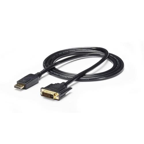 StarTech.com 6ft (1.8m) DisplayPort to DVI Cable DisplayPort to DVI Adapter Cable Passive DP to DVI-D Video Converter 1080p - Replacement for DP2DVIMM6 1.8 m DisplayPort DVI-D Male Male Straight - Image 1