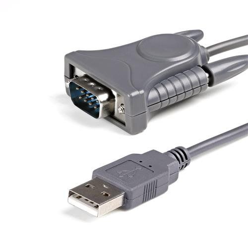 StarTech.com 3ft (91cm) 1-Port USB to Serial Cable DB9/DB25 RS232 to USB Converter Prolific USB to Serial Adapter - Image 1