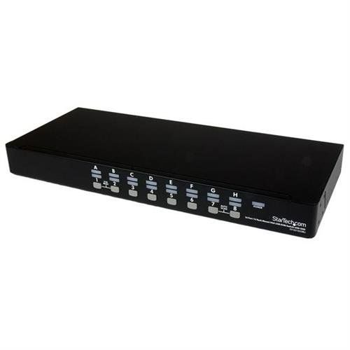 StarTech.com 16 Port 1U Rackmount USB KVM Switch Kit with OSD and Cables - TAA - Image 1
