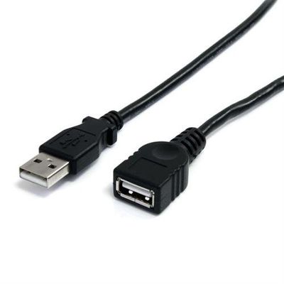 StarTech.com 3 ft Black USB 2.0 Extension Cable A to A - M/F. Cable length: 0.91 m. Connector 1: USB A Connector 2: USB A Connector gender: Male/Female Maximum data transfer rate: 0.48 Gbit/s Product colour: Black