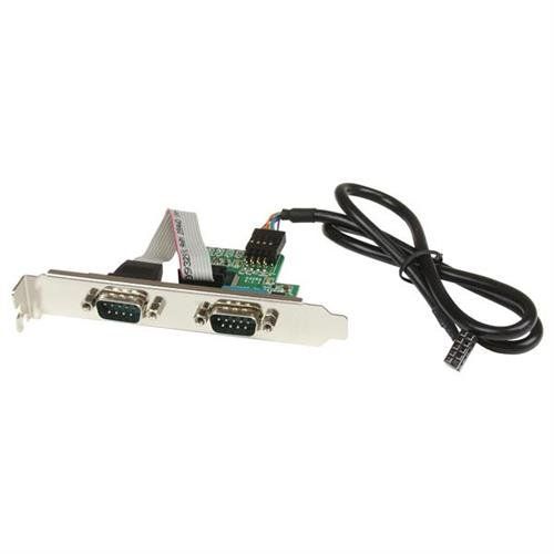 StarTech.com 24in Internal USB Motherboard Header to 2 Port Serial RS232 Adapter - TAA - Image 1