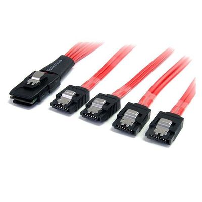 StarTech.com 50cm Serial Attached SCSI SAS Cable - SFF-8087 to 4x Latching SATA - Thumbnail 2