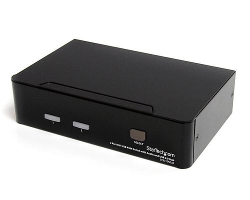StarTech.com 2 Port DVI USB KVM Switch with Audio and USB 2.0 Hub - TAA - Thumbnail 2