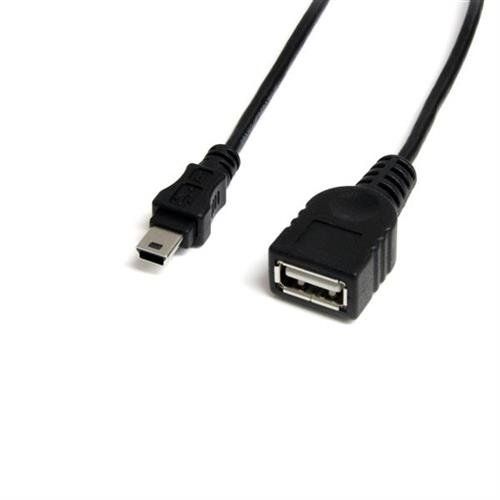 StarTech.com 1 ft Mini USB 2.0 Cable - USB A to Mini B F/M - Image 1