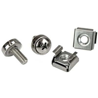 StarTech.com 100-Pack M5 12mm Screws Square Hole Cage Nuts and Installation Tool Hardware Mounting Kit for 19" or 10" Server Racks Cabinets and Enclosures Silver - TAA - Thumbnail 2