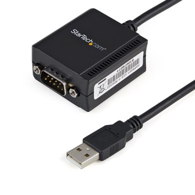 StarTech.com 6ft (1.8m) 1-Port FTDI USB to Serial RS232 Adapter Cable with COM Retention USB to RS232 Adapter - TAA - Thumbnail 2