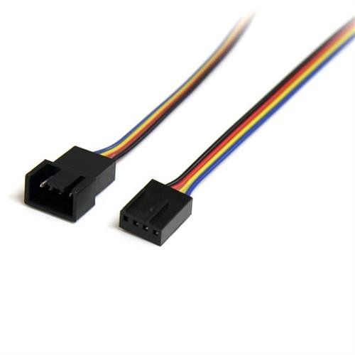 StarTech.com 12in 4 Pin Fan Power Extension Cable - M/F Molex (4-pin) Molex (4-pin) 0.305 m Male Female Straight - Image 1
