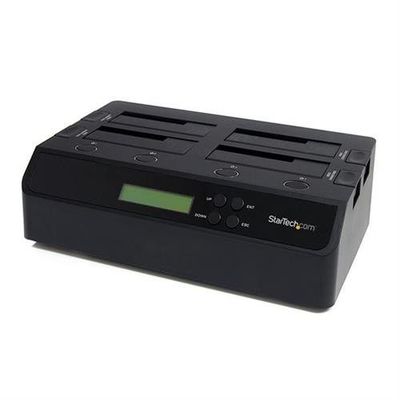 StarTech.com 4-Bay Hard Drive Duplicator and Eraser Standalone 1:3 SATA HDD/SSD Cloner/Copier USB 3.0 / eSATA to SATA Docking Station Hard Drive Duplicator and Sanitizer Dock Toolless / Top-Loading Design