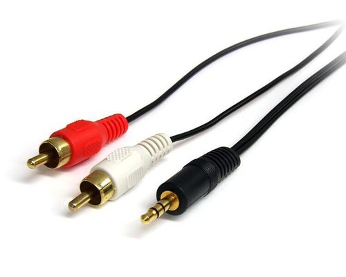 StarTech.com 3 ft Stereo Audio Cable - 3.5mm Male to 2x RCA Male - Thumbnail 2