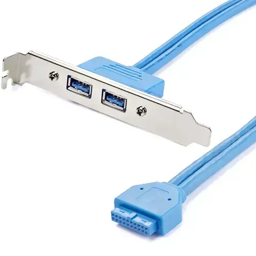 StarTech.com 2 Port USB 3.0 (5Gbps) A Female Slot Plate Adapter - Image 1