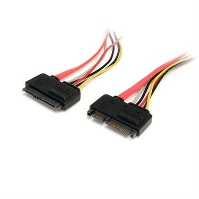 StarTech.com 12in 22 Pin SATA Power and Data Extension Cable 0.35 m SATA I SATA 22-pin SATA 7-pin + 15-pin Male/Female Red