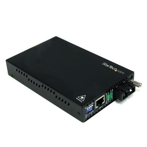 StarTech.com 10/100 Mbps Single Mode Fiber Media Converter SC 30 km 200 Mbit/s 10Base-T 100Base-FX Fast Ethernet 10100 Mbit/s Full Half - Image 1