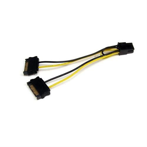 StarTech.com 6in SATA Power to 6 Pin PCI Express Video Card Power Cable Adapter - Image 1