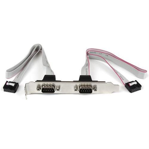 StarTech.com 2 Port 16in DB9 Serial Port Bracket to 10 Pin Header - Image 1