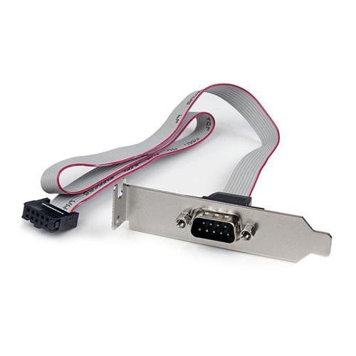 StarTech.com 1 Port 16in DB9 Serial Port Bracket to 10 Pin Header - Low Profile Small Form Factor (SFF) Other Grey IDC DB-9 18.5 mm - Image 1