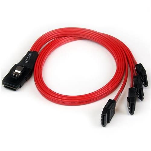StarTech.com 50cm SFF-8087 to 4x SATA - Internal Mini SAS to SATA Reverse Cable - Image 1