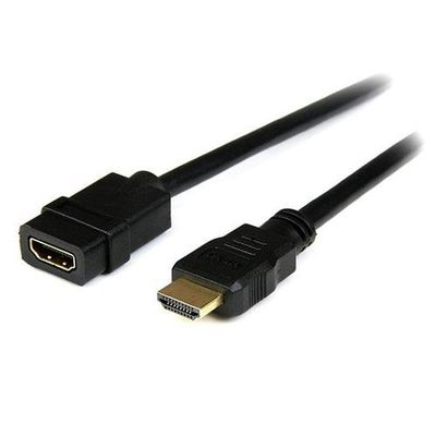 StarTech.com 6ft (2m) HDMI Extension Cable - HDMI Male to Female Cable - 4K HDMI Cable Extender - 4K 30Hz UHD HDMI Cable with Ethernet M/F - High Speed HDMI 1.4 Cable - HDMI Cord Extender