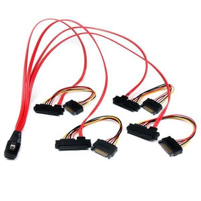 StarTech.com 50cm Internal Serial Attached SCSI Mini SAS Cable - SFF8087 to 4x SFF8482 - Thumbnail 2