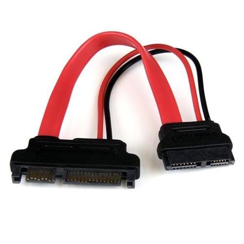 StarTech.com 6in Slimline SATA to SATA Adapter with Power - F/M - Image 1