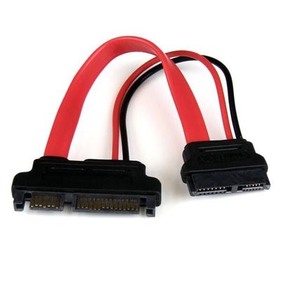 StarTech.com 6in Slimline SATA to SATA Adapter with Power - F/M - Thumbnail 2