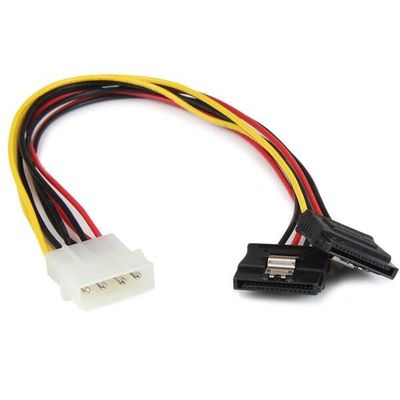 StarTech.com 12in LP4 to 2x Latching SATA Power Y Cable Splitter Adapter - 4 Pin LP4 to Dual SATA - Thumbnail 2