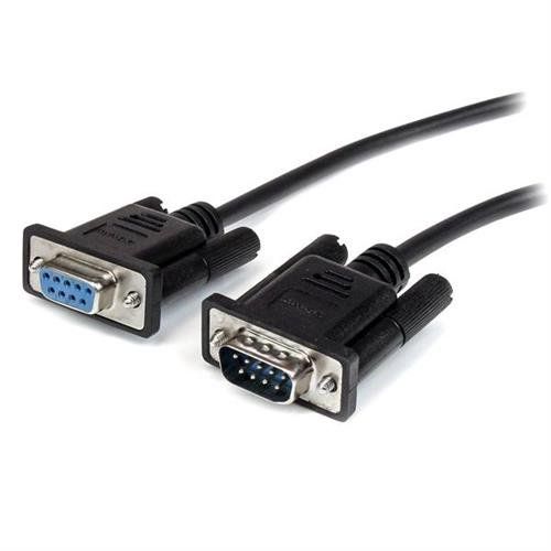StarTech.com 3m Black Straight Through DB9 RS232 Serial Cable - M/F - Image 1