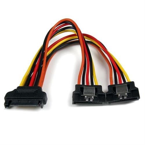 StarTech.com 6in Latching SATA Power Y Splitter Cable Adapter - M/F - Image 1