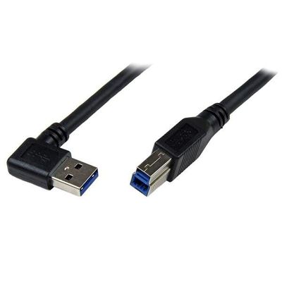 StarTech.com 1m Black SuperSpeed USB 3.0 (5Gbps) Cable - Right Angle A to B - M/M - Thumbnail 2