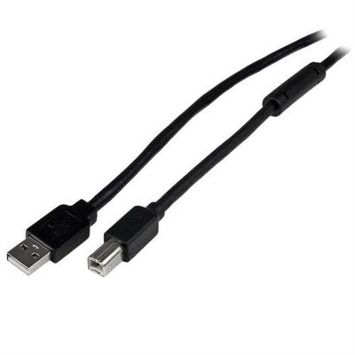 StarTech.com 65ft (20m) Active USB 2.0 A to B Cable Long USB Cable USB Printer Cable 1x USB A (M) 1x USB B (M) Black