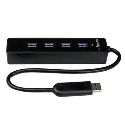 StarTech.com 4 Port Portable SuperSpeed USB 3.0 Hub with Built-in Cable - 5Gbps