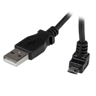 StarTech.com 1m Micro USB Cable - A to Up Angle Micro B - Thumbnail 2