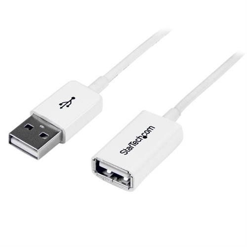 StarTech.com 3m White USB 2.0 Extension Cable A to A - M/F 3 m USB A USB A USB 2.0 Male/Female White - Image 1