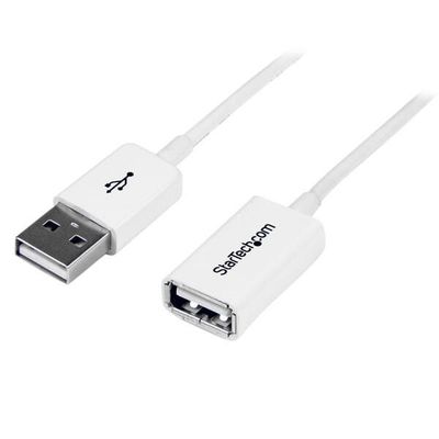 StarTech.com 3m White USB 2.0 Extension Cable A to A - M/F 3 m USB A USB A USB 2.0 Male/Female White - Thumbnail 2