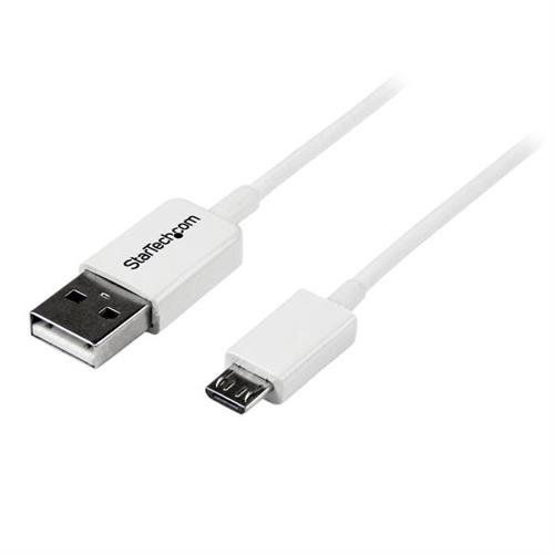 StarTech.com 1m White Micro USB Cable - A to Micro B - Image 1