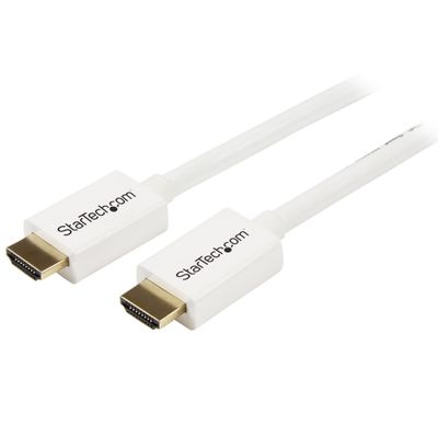 StarTech.com 16.4ft (5m) CL3 Rated HDMI Cable w/ Ethernet - In Wall Rated Ultra HD HDMI Cable - 4K 30Hz UHD High Speed HDMI Cable - 10.2 Gbps - HDMI 1.4 Video/Display Cable - 30AWG White - Thumbnail 2